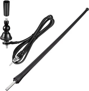 Mástil de antena de goma flexible universal de 16" con base de bola radio estéreo de audio para automóvil - Imagen 1 de 6