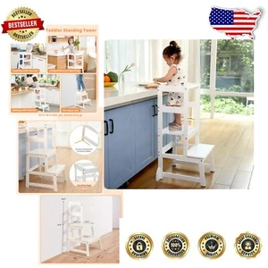Kid’s Standing Tower with Adjustable Height - Safe Helper for Ages 18-48 Months - Picture 1 of 10