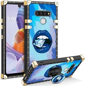 Luxury Blue/Gold Lips Phone Case For LG Stylo 6. - Picture 1 of 7