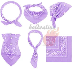 3-12 pcs Bandana Scarves Paisley Head Face Mask Wrap Scarf 100% Cotton - Picture 1 of 22