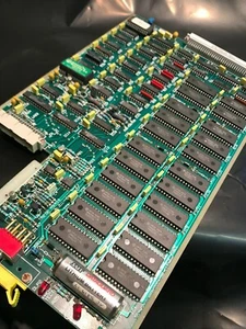 OLD MEMORY PCB WITH 22 X 6264 HITACHI SRAM MEMORY CHIPS HM6264LP-15 ac1X12 - Picture 1 of 3