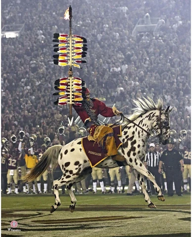 Florida State Seminoles Unsigned Osceola and Renegade Pre-Game 16" x 20" Photo Cover