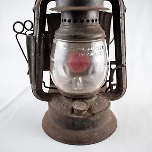 Linterna antigua artesanal del abuelo de la década de 1880 Dietz Little Wizard NY Old Western Wagon - Imagen 1 de 12