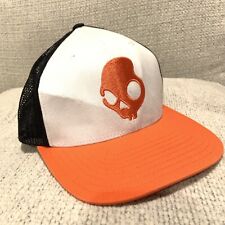 Skullcandy Hat SnapBack Mesh Trucker Orange Black White