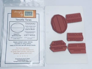 Gina k Stamps Versatile Verses Thanks Hooray Get Well Rubber Stamps - Picture 1 of 1
