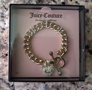 Juicy Couture Rhinestone Heart Bracelet New In box
