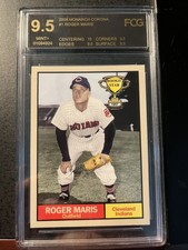 ROGER MARIS ROOKIE STAR BASEBALL CARD. GRADED 9.5
