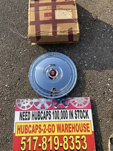 1955- 56 Ford Thunderbird 15” Full Hubcap Red Center convertible Beautiful Nos 1 - Bild 1 von 8