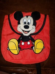 2018 TARGET DISNEY JR Mickey Mouse Plush 3D Head Toddler Kids Mini Backpack Bag - Picture 1 of 6