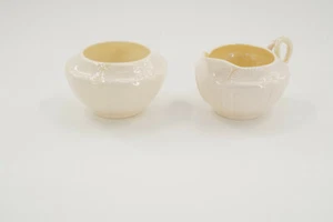 Belleek Ireland New Shell Lustre Creamer & Open Sugar Bowl, 6th Mark - Picture 1 of 8