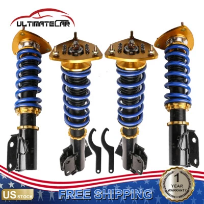4Pcs Full Coilover Struts For 02-07 Subaru Impreza WRX 03-08 Forester Adjustable Foto 1 de 4