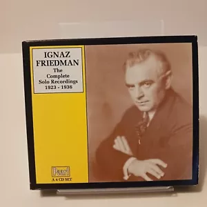 IGNAZ FRIEDMAN Complete Solo Recordings 1923-1936 (4-CD Box 1990) Pearl - NICE - Picture 1 of 20