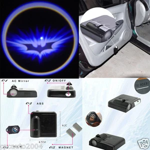 Car Shadow Ghost Light Blue Bat Wireless Door LED Welcome for IMPALA DL259 2pcs - Foto 1 di 15