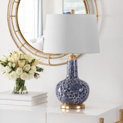 SAFAVIEH Leia 25.5" Table Lamp | Blue | - Image 1 of 4