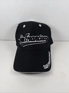 New San Francisco California Mens Adj. Baseball Cap Hat Embroidered Black - Picture 1 of 6