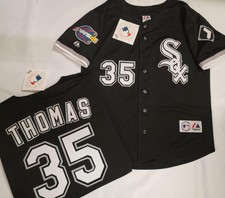 1805 Chicago White Sox FRANK THOMAS 2005 World Series Baseball Jersey BLACK New