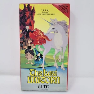 Vintage The Last Unicorn VHS ITC Home Video Animated Fantasy Movie - Picture 1 of 6