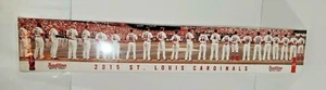 COCA COLA COKE 2015 ST LOUIS CARDINALS PANORAMIC TEAM PIC ON CANVAS 4" BY 24" - Picture 1 of 9