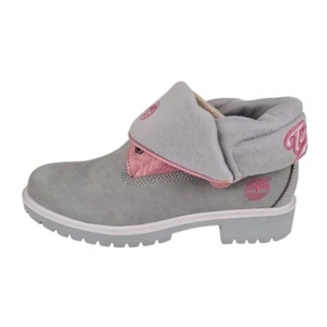Timberland Women's Roll Top 89341 Sweet Boots Casual Outdoors Grey Pink Sz 8.5 - Picture 1 of 10
