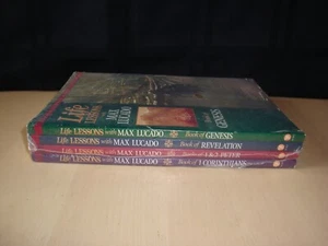 New Life Lessons with Max Lucado 4 Book Lot Homeschool Genesis Revelation Peter - Picture 1 of 4