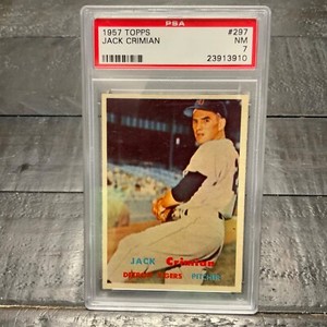 1957 Topps Jack Crimian #297 *Tigers* PSA 7 NM