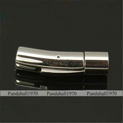 20 Sets Column 316 Stainless Steel Screw Clasps Jewelry Findings 28x6mm Hole 4mm - Image 1 of 2