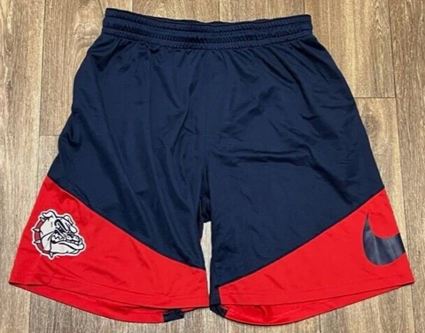Gonzaga Bulldogs Nike Dri Fit Navy Red Workout Shorts Size XXL Pockets EUC Cover
