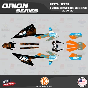 Graphics Kit for KTM 150EXC, 250EXC, 300EXC (2020-2023) Orion - CYAN - Imagen 1 de 6