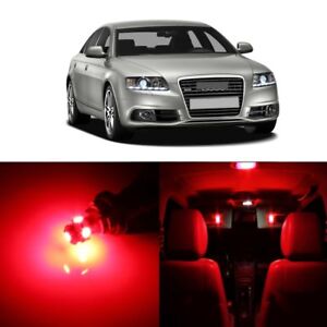 18 x Error Free Red LED Interior Light For 2005 - 2011 Audi A6 S6 C6 + TOOL