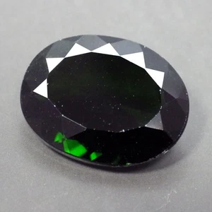 Gemas de diopsido de cromo verde 100 % natural corte ovalado fabuloso de 6,05 quilates (14 x 11 mm) - Imagen 1 de 7