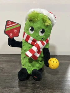 Gemmy Animated Pickleball Playing Pickle 11” Singing Plush Christmas 2024 Works - Picture 1 of 4