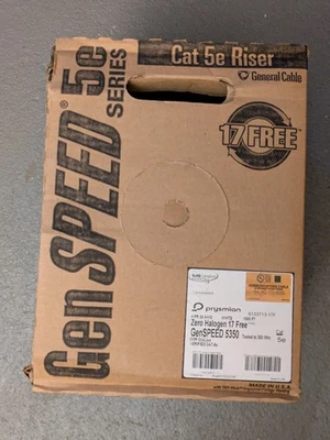 Cable General GenSpeed CAT 5E Riser 5350 24/4 1000 ft 24 AWG Cobre 350 MHz Blanco Foto 1 de 4