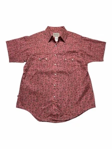 Vintage Tru-West Rockmount Ranch Wear Shirt Mens Floral Size 15.5 Medium Fit - Picture 1 of 11