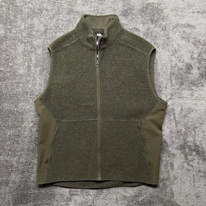 Gilet Lululemon uomo XXL verde tundra trekking misto lana full zip sherpa outdoor - Foto 1 di 10