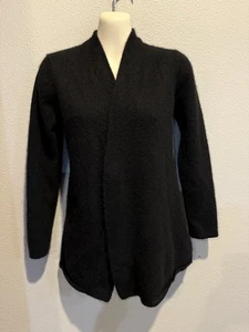 Damen CHARTER CLUB Luxus schwarz 100% Kaschmir vorne offen Strickjacke Pullover Gr. M - Bild 1 von 5