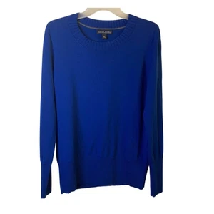 Banana Republic Extra Fine Merino Wool Sweater Women Large Blue Crewneck - Picture 1 of 5