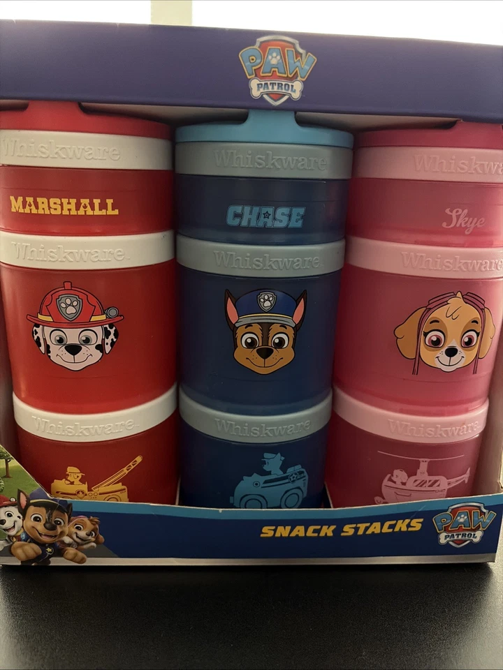 Whiskware 便携式堆叠小吃 Paw Patrol Flavor,3 件装 — 第 1/2 张图片