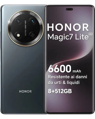 HONOR Magic7 Lite Smartphone 5G Android 14 Dual SIM NFC, 8GB RAM 512GB, 6600 mAh - Immagine 1 di 4