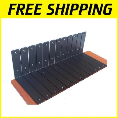 Soportes de estante flotante de metal, paquete de 12, negro, 8x6 Foto 1 de 4