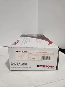 Exitronix S903-WB-SR-RM-AG Universal RED LED Edgelit Exit Sign - Picture 1 of 11