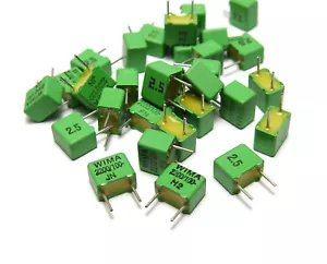 100x Wima Folien Kondensator, 2200 pF / 100V DC, 2.5%, RM 5 mm, Capacitors, NOS - Bild 1 von 1