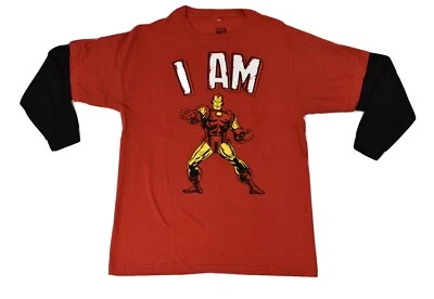 Marvel Comics Youth Boys I Am Iron Man Shirt NWT XS, XL - Image 1 of 4