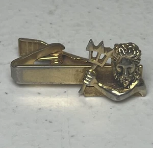 United States Navy USN LMSC Gold Tone Poseidon Tie Bar Clip - Picture 1 of 8