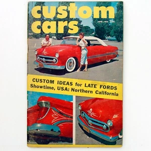 VINTAGE JUNE 1958 CUSTOM CARS MAGAZINE Custom Ideas for Late Fords Showtime DD24 - Picture 1 of 3