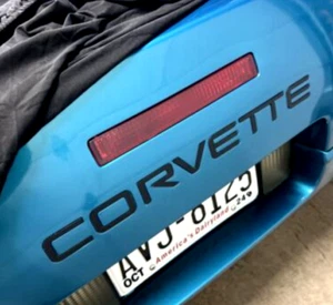 Matte Black REAR ONLY Plastic Raised Letters Inserts fits Corvette C4 1991-96 - Picture 1 of 6
