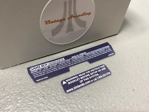 GBA Konsole (Nintendo Gameboy Advance) Ersatz Label Kit - Bild 1 von 1