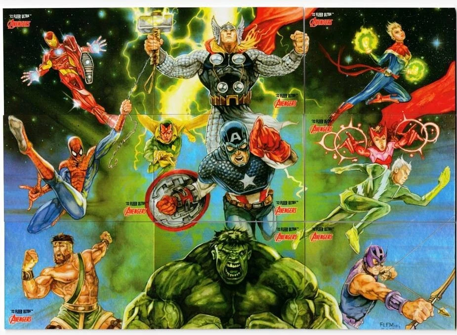 Fleer Ultra Avengers 2022: Complete 3 X 3 Puzzle Set (9) - Image 1 of 1