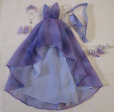 Barbie Signature Crystal Fantasy Amethyst Doll Outfit Purple Dress Tiara Shoes