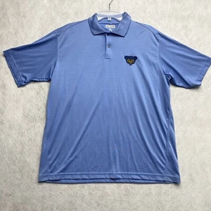 Chicago Cubs Antigua Men's Blue Performance Active Stretch Golf Polo Embroidered - Picture 1 of 21