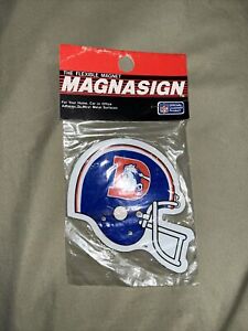 NFL Denver Broncos Football Helmet Small Magnet, Magnasign,  (Unopened)